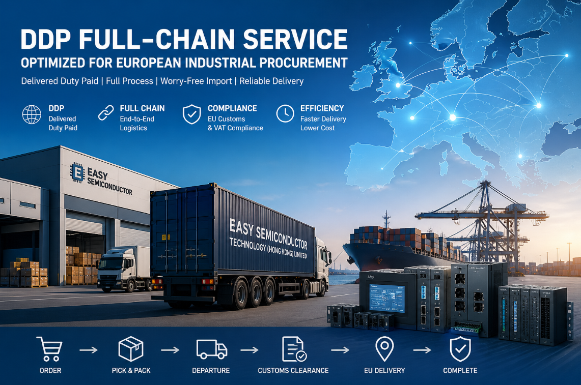 Easy Semiconductor Technology (Hong Kong) Limited launches an optimized DDP full-chain logistics service for European industrial procurement.png